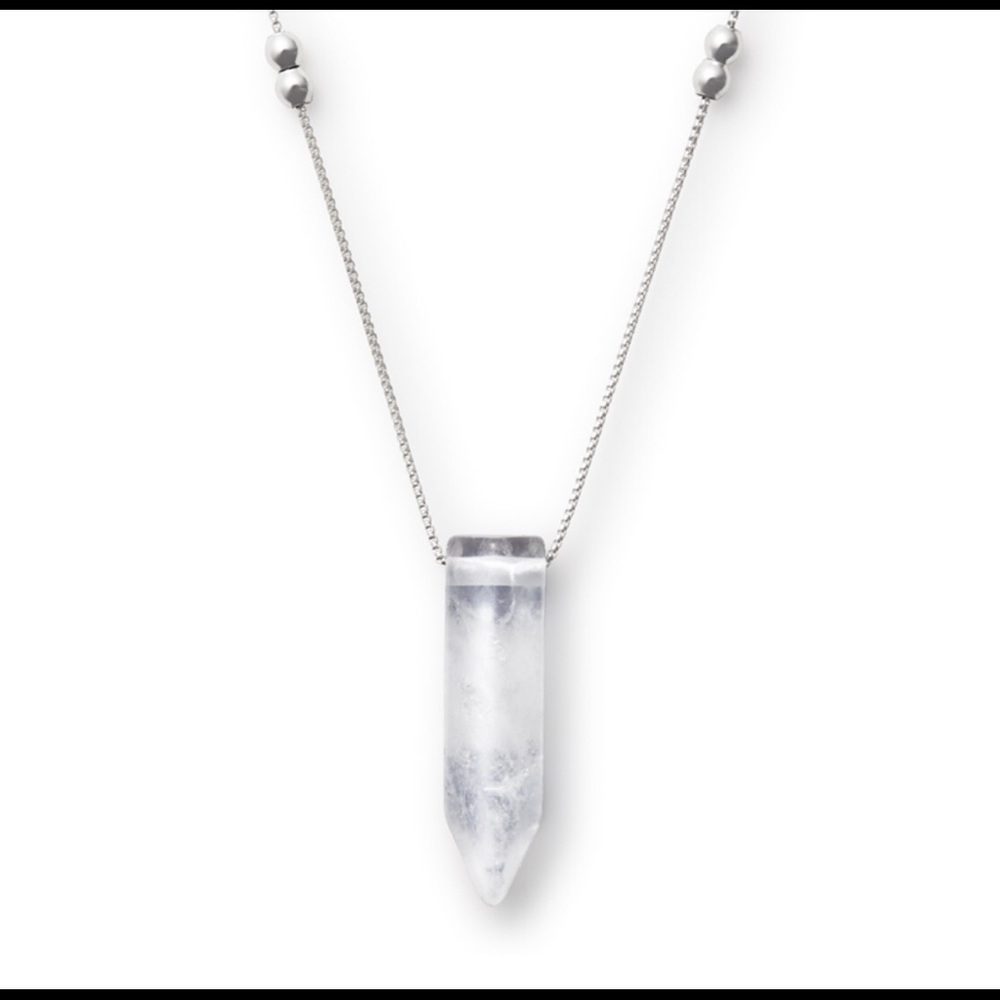 Alex and ani quartz sterling necklace